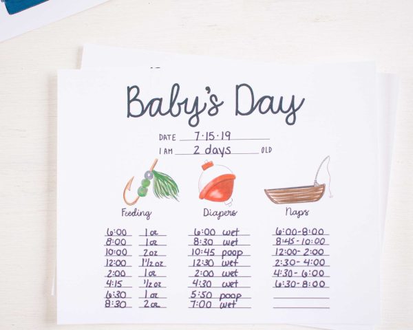 Fishing Baby's First Days Printable