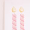Watercolor Pink Candles Second Birthday Backdrop by Pretty Plain Paper