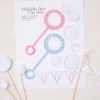 Bubble Birthday Party Printable Cake Topper by Pretty Plain Paper