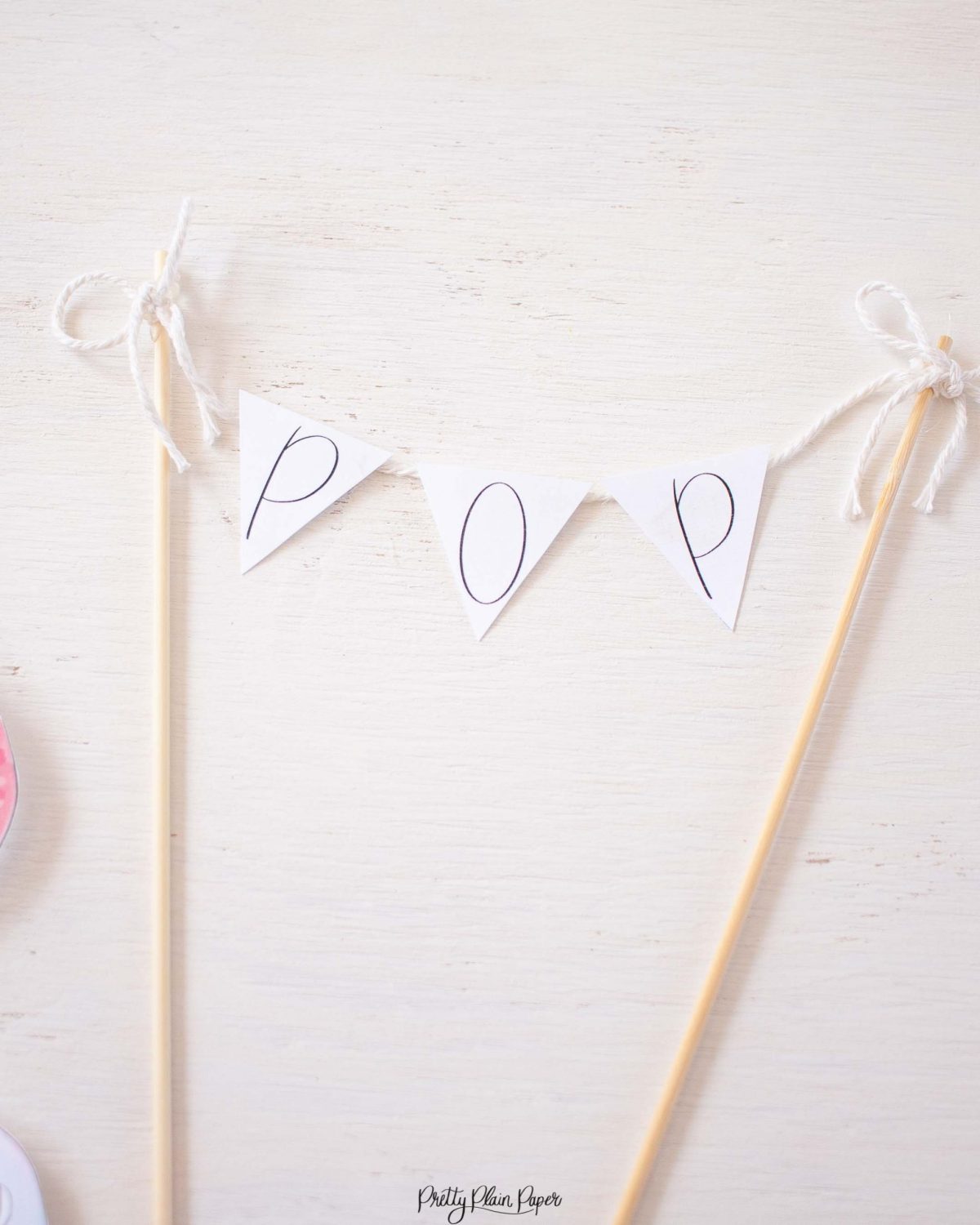Bubble Birthday Party Printable Cake Topper by Pretty Plain Paper