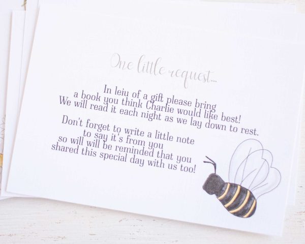 Bee & Honey Birthday Party Printable Invitation Insert by Pretty Plain Paper
