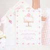 Cake Party Invitation Printable by Pretty Plain Paper