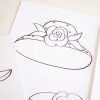 Fancy Derby Hats Coloring Page Printable by Pretty Plain Paper