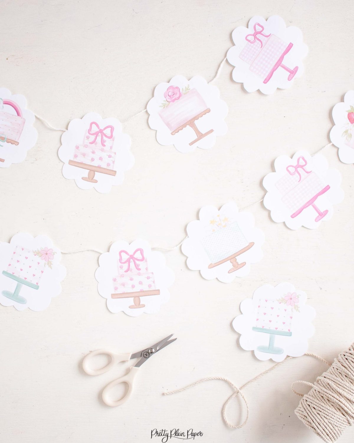 Cake Party Banner, Have your cake and eat it two party, Cake Decorating Party Printables by Pretty Plain Paper