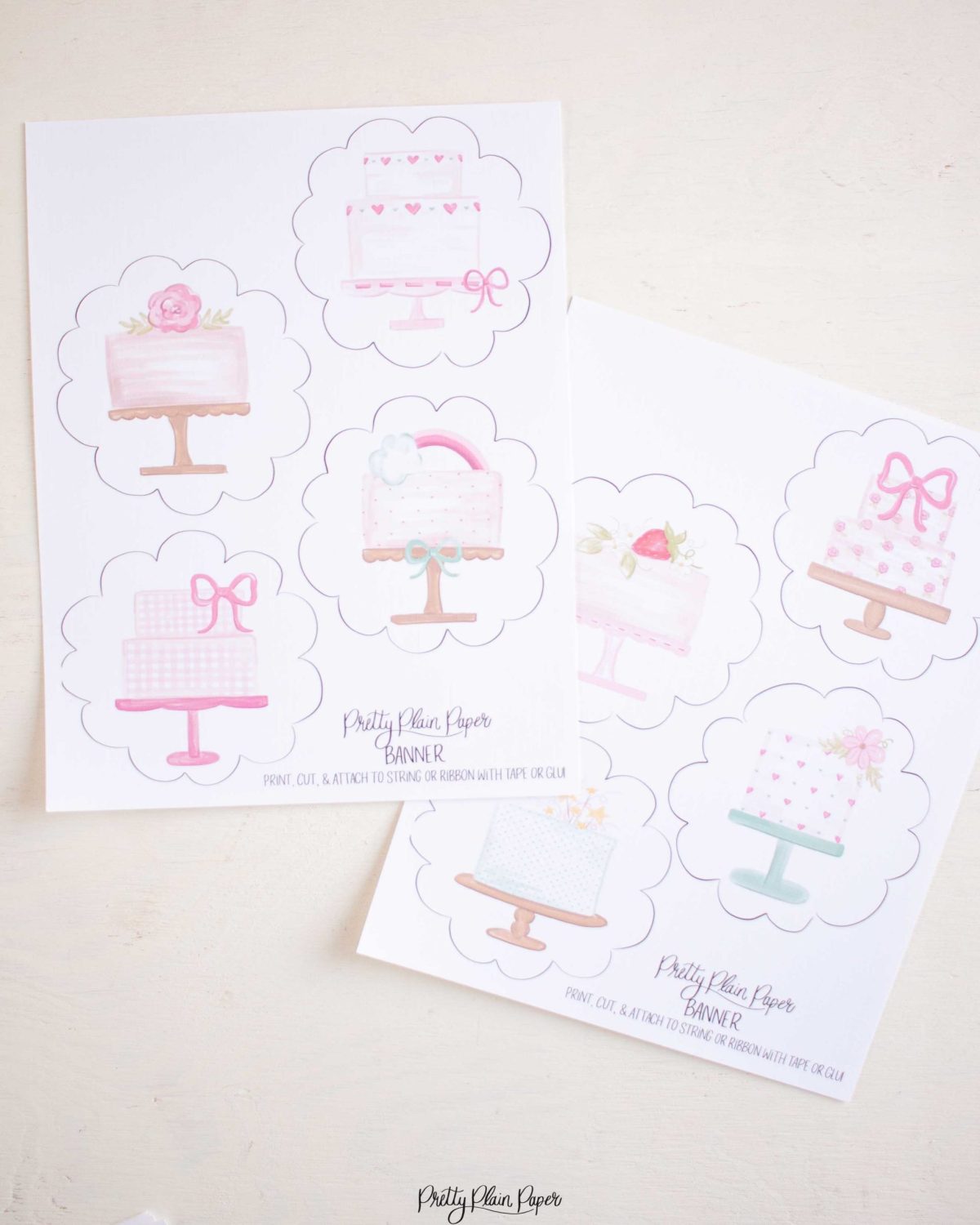 Cake Party Banner, Have your cake and eat it two party, Cake Decorating Party Printables by Pretty Plain Paper