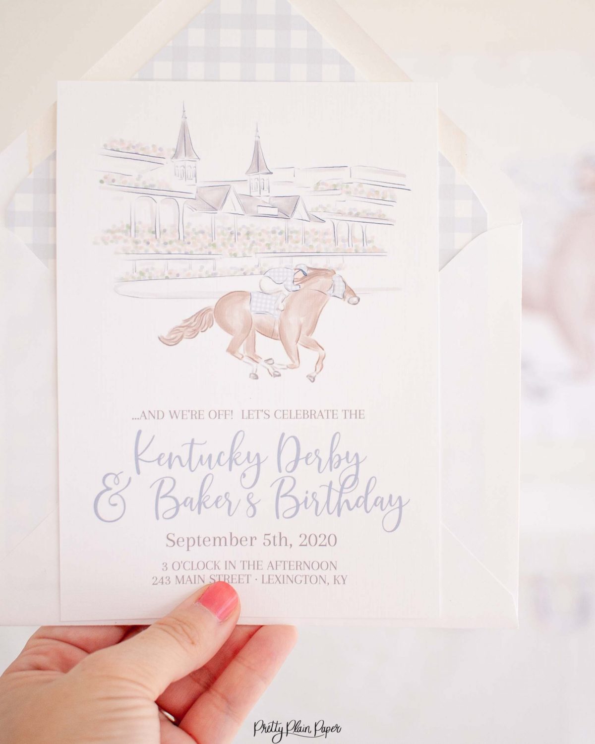 Churchill Downs Kentucky Derby Party Invitation Printable by Pretty Plain Paper
