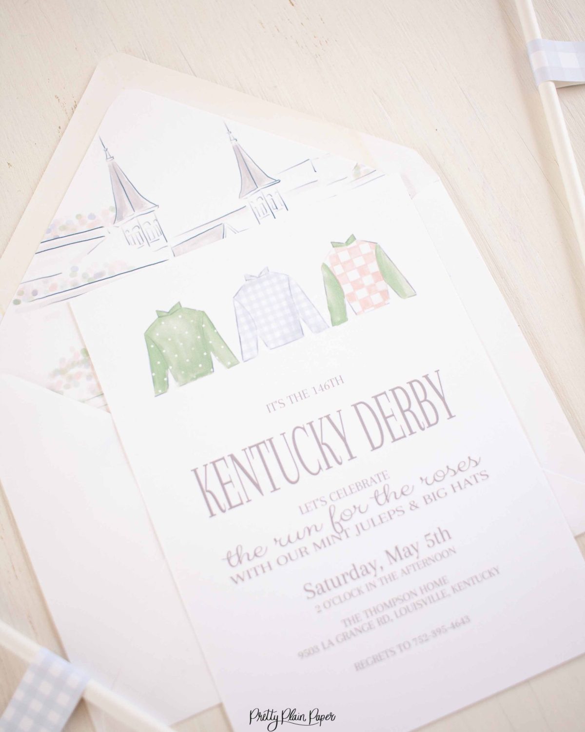 Jockey Silks Kentucky Derby Horse Racing Invitation Printable by Pretty Plain Paper