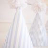 Printable Pattern Party Hats, Blue Gingham and Blue Stripe by Pretty Plain Paper