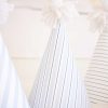 Printable Pattern Party Hats, Blue Gingham and Blue Stripe by Pretty Plain Paper