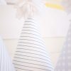 Printable Pattern Party Hats, Blue Gingham and Blue Stripe by Pretty Plain Paper