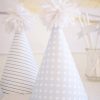 Printable Pattern Party Hats, Blue Gingham and Blue Stripe by Pretty Plain Paper