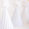Printable Pattern Party Hats, Blue Gingham and Blue Stripe by Pretty Plain Paper