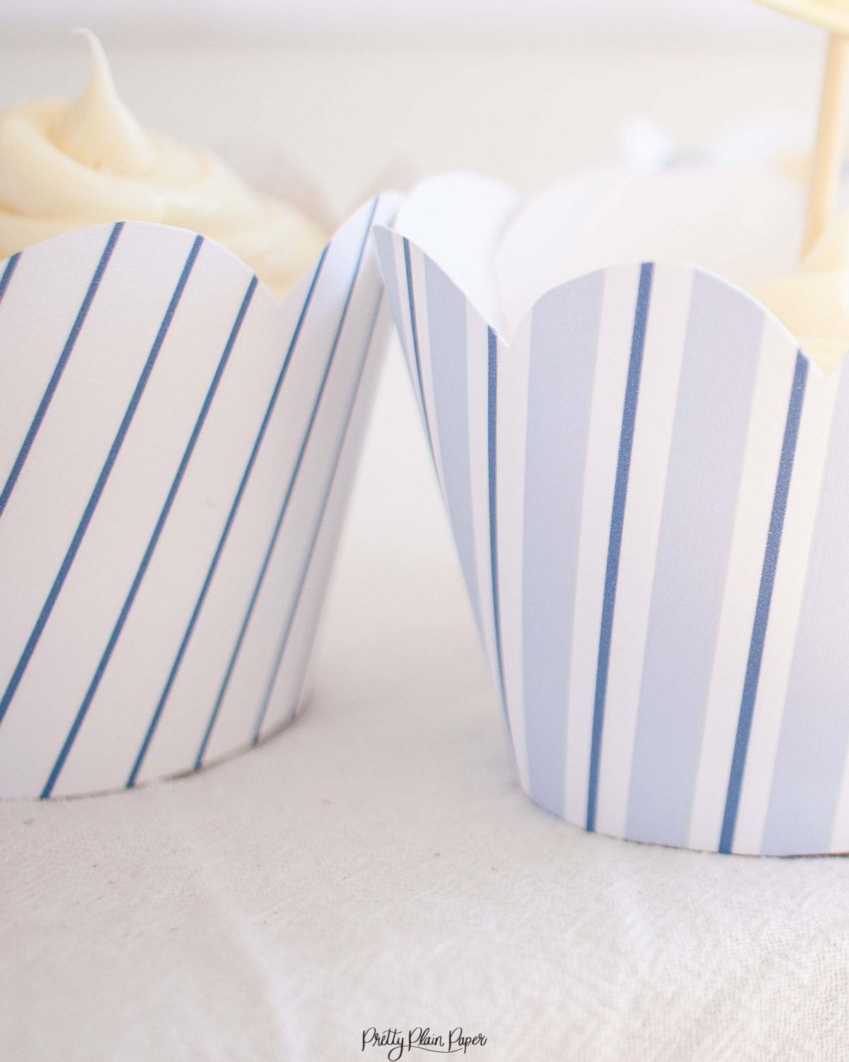 Blue Pattern Cupcake Wrappers by Pretty Plain Paper