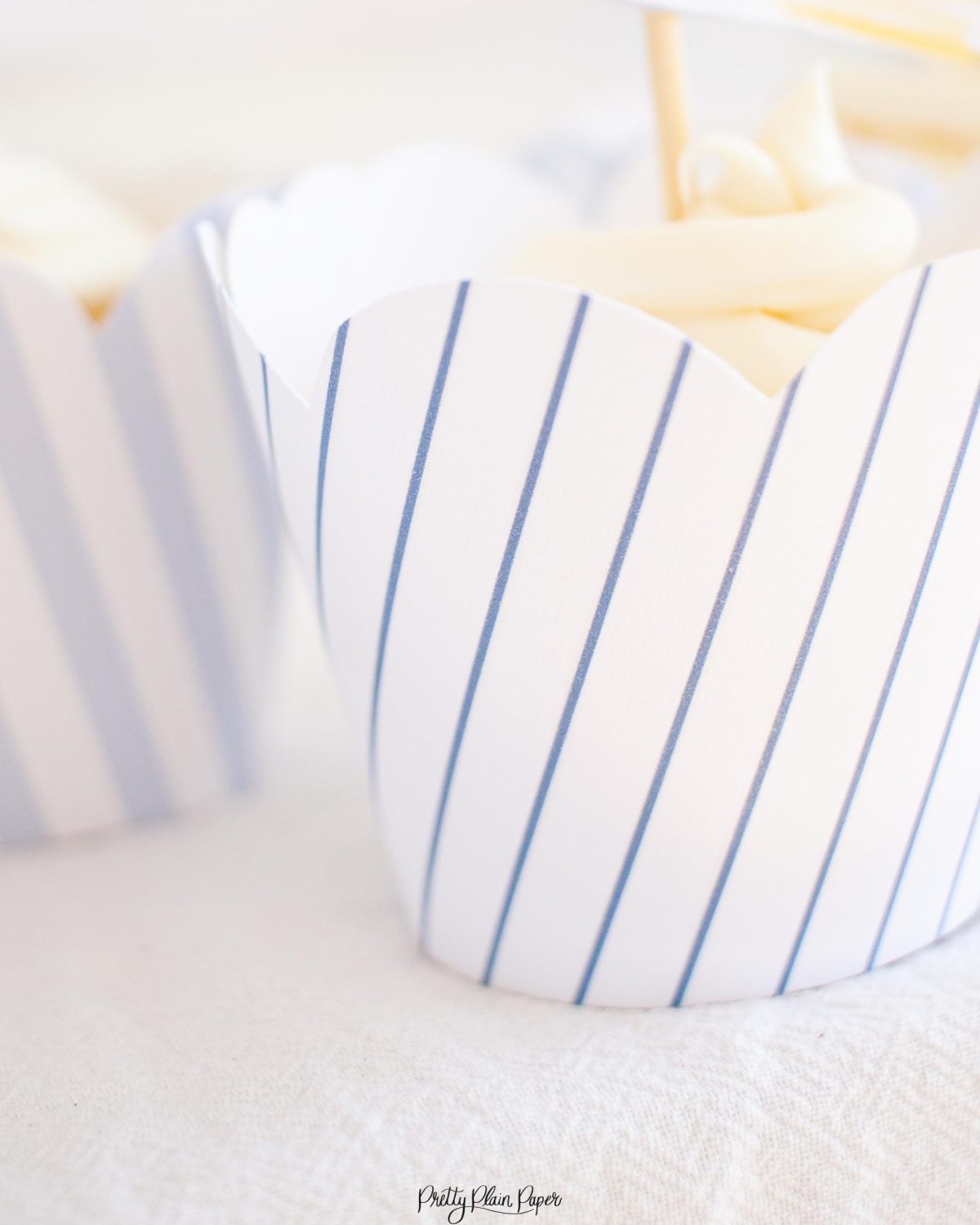 Blue Pattern Cupcake Wrappers by Pretty Plain Paper