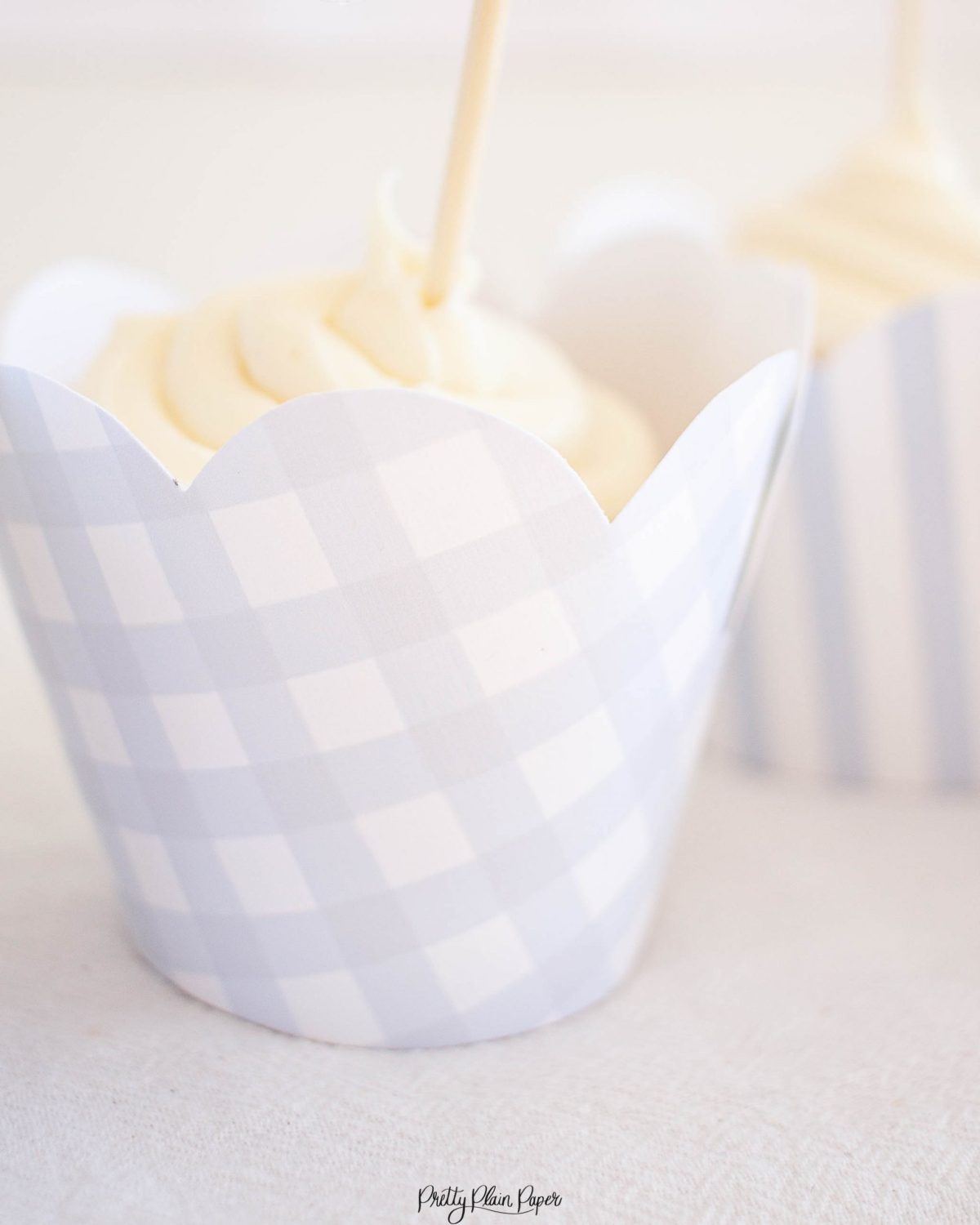 Blue Pattern Cupcake Wrappers by Pretty Plain Paper