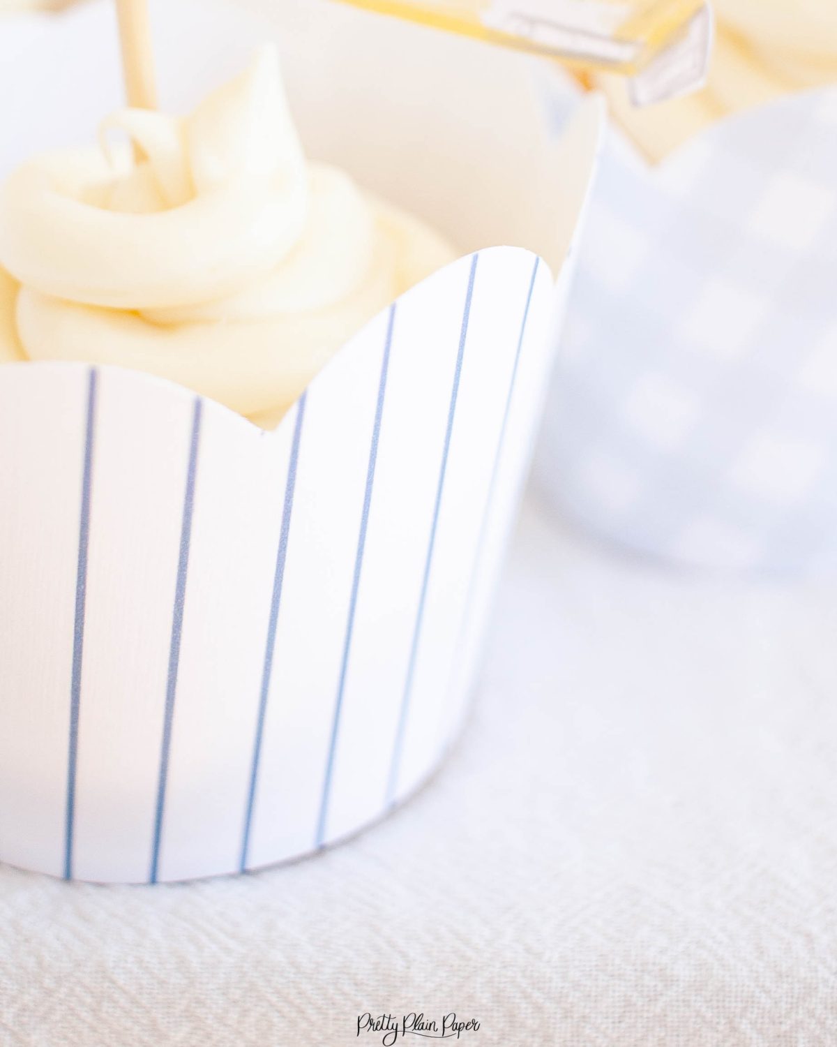 Blue Pattern Cupcake Wrappers by Pretty Plain Paper