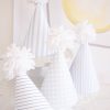 Printable Pattern Party Hats, Blue Gingham and Blue Stripe by Pretty Plain Paper