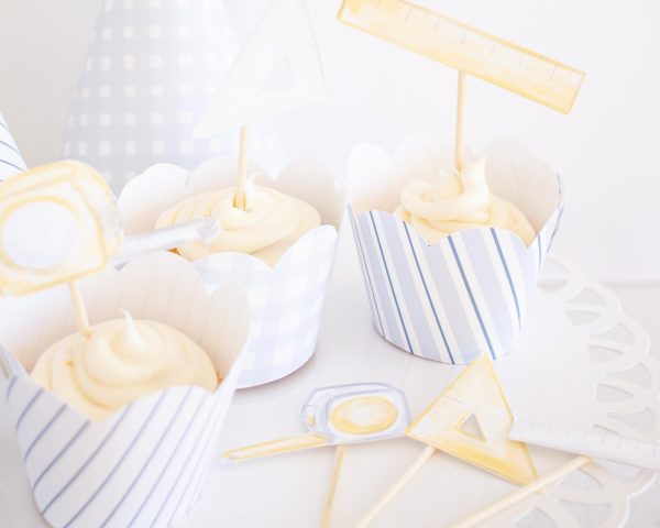 Measuring Tools Cupcake Toppers Printable by Pretty Plain Paper