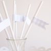 Printable Straw Flag Toppers, Blue Patterns by Pretty Plain Paper