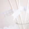 Printable Straw Flag Toppers, Blue Patterns by Pretty Plain Paper
