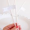 Printable Straw Flag Toppers, Blue Patterns by Pretty Plain Paper