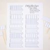 Blue Pattern, Stripe, and Gingham Cupcake Toppers Printable by Pretty Plain Paper