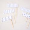 Blue Pattern, Stripe, and Gingham Cupcake Toppers Printable by Pretty Plain Paper