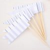 Blue Pattern, Stripe, and Gingham Cupcake Toppers Printable by Pretty Plain Paper