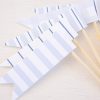 Blue Pattern, Stripe, and Gingham Cupcake Toppers Printable by Pretty Plain Paper