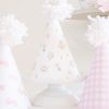 Pink Gingham, Floral and Bow Printable Party Hats by Pretty Plain Paper