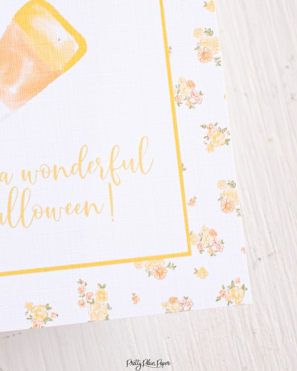 Watercolor Halloween Favor, Treat, Gift Tag by Pretty Plain Paper