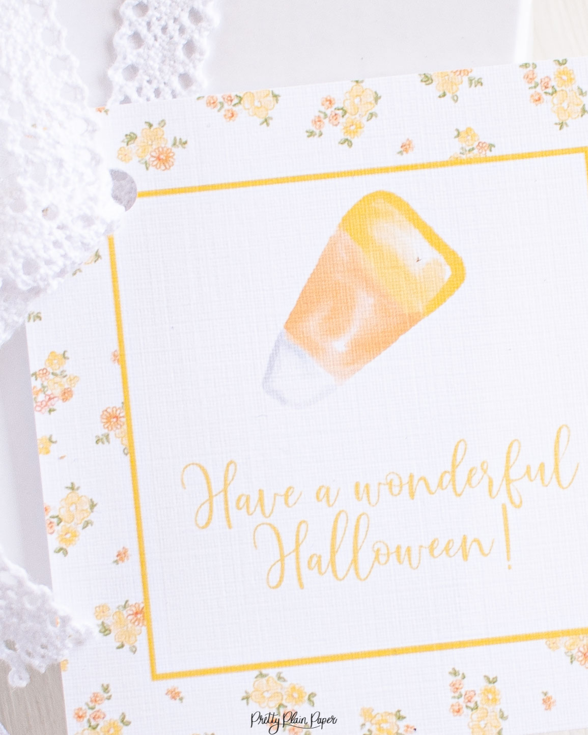 Watercolor Halloween Favor, Treat, Gift Tag by Pretty Plain Paper