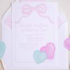 Candy Conversation Heart Party Invitation Printable Download with Watercolor Hearts & other Party Decor Printables by Pretty Plain Paper, Valentine Theme Birthday Party Decor
