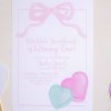 Candy Conversation Heart Party Invitation Printable Download with Watercolor Hearts & other Party Decor Printables by Pretty Plain Paper, Valentine Theme Birthday Party Decor