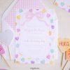 Candy Conversation Heart Party Invitation Printable Download with Watercolor Hearts & other Party Decor Printables by Pretty Plain Paper, Valentine Theme Birthday Party Decor
