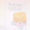 Watercolor Pancakes & Pajamas Welcome Sign by Pretty Plain Paper for a Pancakes and Pajamas Party