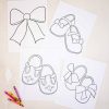 One two buckle my shoe coloring pages printable by Pretty Plain Paper