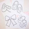 One two buckle my shoe coloring pages printable by Pretty Plain Paper