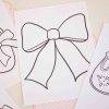 One two buckle my shoe coloring pages printable by Pretty Plain Paper