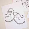 One two buckle my shoe coloring pages printable by Pretty Plain Paper