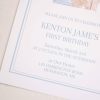 Watercolor Blue Bunny Invitation by Pretty Plain Paper for a Some Bunny is One Birthday Party or a Bunny Birthday Theme