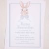 Watercolor Blue Bunny Invitation by Pretty Plain Paper for a Some Bunny is One Birthday Party or a Bunny Birthday Theme