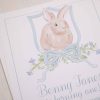 Watercolor Blue Bunny Invitation by Pretty Plain Paper for a Some Bunny is One Birthday Party or a Bunny Birthday Theme