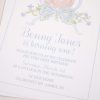 Watercolor Blue Bunny Invitation by Pretty Plain Paper for a Some Bunny is One Birthday Party or a Bunny Birthday Theme