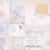 Watercolor Pancakes & Pajamas Birthday Party Backdrop by Pretty Plain Paper for a Pancakes and Pajamas Party