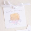 Watercolor Pancakes & Pajamas Birthday Party Favor Tag by Pretty Plain Paper for a Pancakes and Pajamas Party
