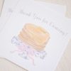 Watercolor Pancakes & Pajamas Birthday Party Favor Tag by Pretty Plain Paper for a Pancakes and Pajamas Party