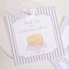 Watercolor Pancakes & Pajamas Birthday Party Favor Tag by Pretty Plain Paper for a Pancakes and Pajamas Party