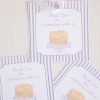 Watercolor Pancakes & Pajamas Birthday Party Favor Tag by Pretty Plain Paper for a Pancakes and Pajamas Party