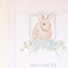Watercolor Blue Bunny Birthday Party Welcome Sign by Pretty Plain Paper for a Some Bunny is One Birthday Party or a Bunny Birthday Theme